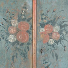 Original Blue Painted Swedish Pine Cabinet, circa 1790-1810