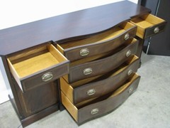 Beautifully Restored Federal 1950 High-End Inlay Irwin Furniture Mahogany Buffet