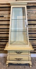 Vintage French Country Provincial Curio Cabinet Freeman Bothers Furniture