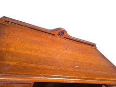 Antique Edwardian Oak Display Cabinet, Curio Cabinet, Glass Door Cabinet