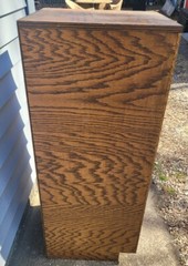 Antique 7 Drawer Wood Apothecary Cabinet Printers Typeset map file 16 x 18 x 44