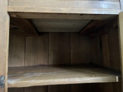 Antique Wood Country Farmhouse Cupboard Step Back Cabinet Hutch Primitive