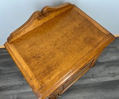 Bedside Tables Pair – French oak Louis XVI Vintage Nightstands Cabinets Lot 3519
