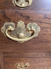 Oriental Vintage Cabinet with Brass Hardware.