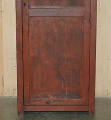 ANTIQUE VICTORIAN ORIGINAL PAINT CIRCA 1880-1900 TOOL SHED CUPBOARD IN PINE