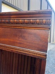 WOW vintage antique mahogany post Office work cabinet 83” L x 101” H x 15.5” D