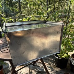 Vintage Metal Drawer Bread Box Hoosier Caninet