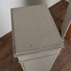 Pair 19th Century Swedish Gustavian White Painted Narrow Cabinets