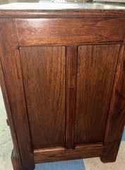 Vintage White Clad Oak Cabinet Restored Farmhouse Accent Storage Cabinet