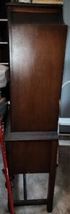 Antique China curio cabinet Showers Furn.Co.1868 medallion hutch wood orig.glass