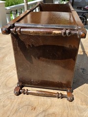 Antique Smoking Stand Cigar Humidor Copper Lined Original Finish, Repairs