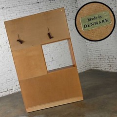 Scandinavian Modern Teak 4 Part Triple Stacked Secretary Display Cabinet Dry Bar