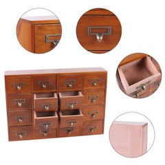 Wooden Small Desk Chest of Drawers Mini Storage Cabinet Trinket Jewelry Box Home