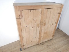 Large Vintage 1940’s Yellow Pine Canning Cupboard Cabinet