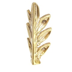 Set of Vintage Solid Brass Olive leaf Box Corner Protector Decor Shelf Cabinet