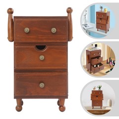Vintage Storage Cabinet, 3-tier Storage Cabinet, Storage Box With Drawers Brown