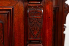Renaissance Revival Walnut and Marble Cabinet w/ Bronze Clodion Plaque