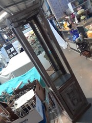 RETRO RELICS by RETRO RON GRAY WASH JEWELRY CURIO ANTIQUE DISPLAY CABINETS