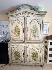 MAGNIFICENT Italian Painted Armoire!