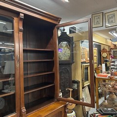 Incredible Eastlake Two Piece Antique Paine’s Furniture Breakfront Cabinet