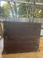 rare antique 1800’s National Cabinet file letter cabinet Wood box 2 Drawers