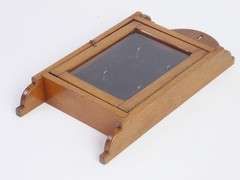 Small Vintage Lacquered Wooden Display Cabinet, Small Wooden Storage Chest