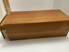 One Drawer Oak File Card Drawer w/ Brass handle Library Ref 4×6