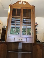 Fruitwood Corner China Cabinet