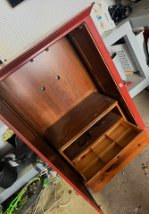 Vintage Ethan Allen maple country colors TV media cabinet