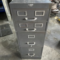 Vintage Cole-steel Metal File Cabinet Grey Industrial ￼