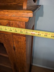 Merrill Farm Co. Bangor maine Oak Cabinet Hutch Cupboard Marked Very Rare 19th C