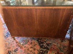Stunning Neoclassic John Widdicomb Demilune Cabinet; Manner Of Robert Adam