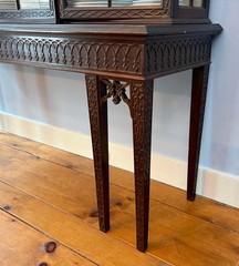 19th Century Chippendale Style Carved Mahogany China Display Cabinet