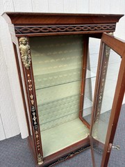 66959 Fancy Inlaid Decorator Curio China Cabinet with Bronze Ormalu
