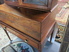 ANTIQUE AMERICAN FEDERAL SALEM 3 PART SECRETARY INLAID MAHOGANY CIRCA 1800’s
