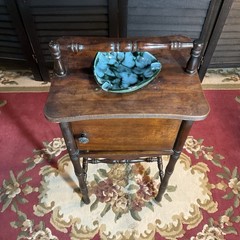 HT Cushman Smokers Humidor Wooden Stand With Ash Tray