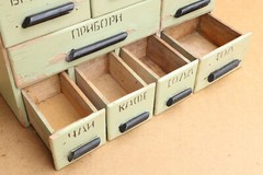 Vintage Kitchen Cupboard Storage Box for Products Shabby Communist Era 1960s