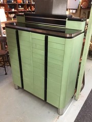 Vintage Dental Cabinet- Cool Green Color-Good Condition-Very Useful Piece