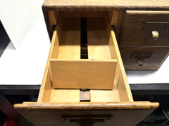 Rare Vintage Oak 4 Drawer Wooden Card Catalog File Cabinet Medical