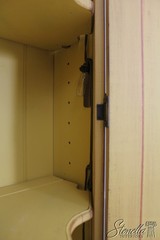 L56916: Primitive Style Paint Decorated Corner Cabinet Cupboard