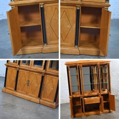 1995 Biedermeier Style Thomasville Grand Classics Line Breakfront China Hutch