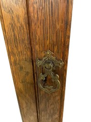 Superb Quality Solid Oak Carved American Display Cabinet.