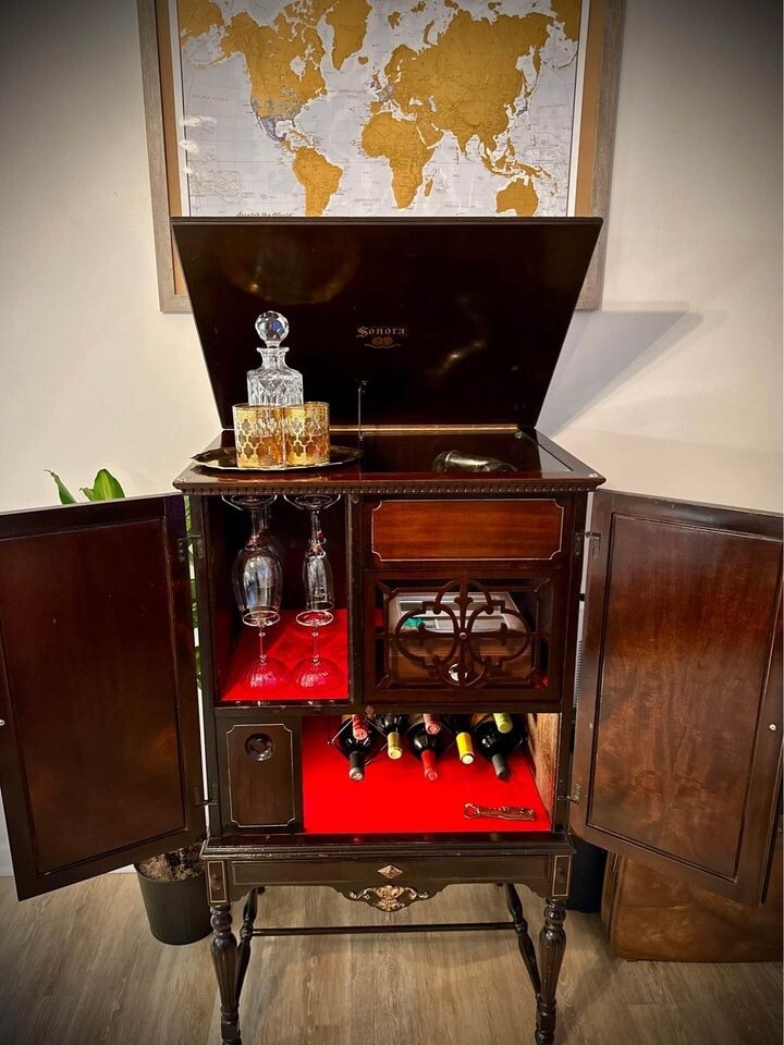 Antique Victrola Bar – Early 1900’s Sonora Converted Bar