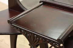 Art Nouveau Antique Etagere Curio Display, Beveled Mirrors #53124