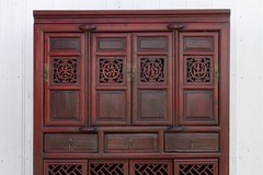 19th Century Lattice Kitchen Cabinet