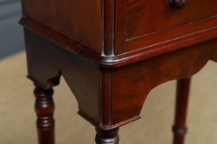 Antique English Victorian Small Pair Mahogany Bedsides Locker Tables Nightstands