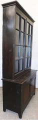 Antique Two Piece Painted Pine Step Back Cupboard