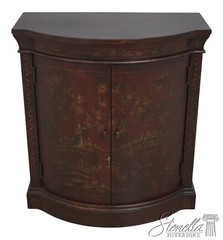 L65508EC: ETHAN ALLEN Red Chinoiserie Decorated Hall Cabinet