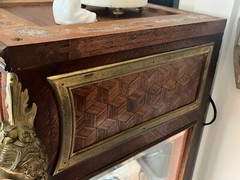 French Ormolu Inlaid Marquetry Vitrine