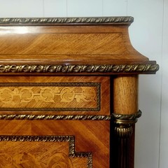 19th C French Marquetry and Ormolu Cabinet on Stand